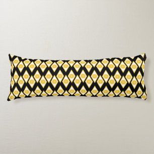 Citrus Slices in Modern Diamond Pattern Body Cushion