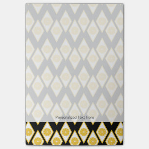 Citrus Slices in Modern Diamond Pattern Post-it Notes