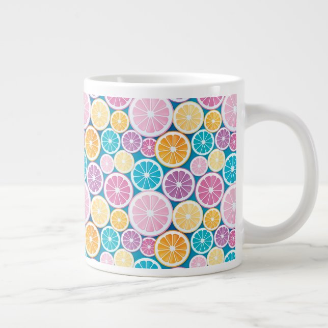Citrus Slices Pattern Large Coffee Mug (Right)