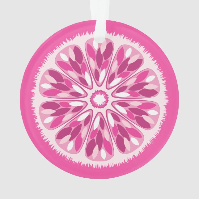 Citrus Slices Pink Lemon Ornament (Back)