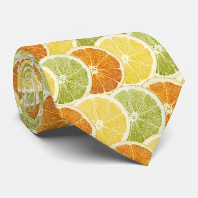 Citrus Slices Tie (Rolled)