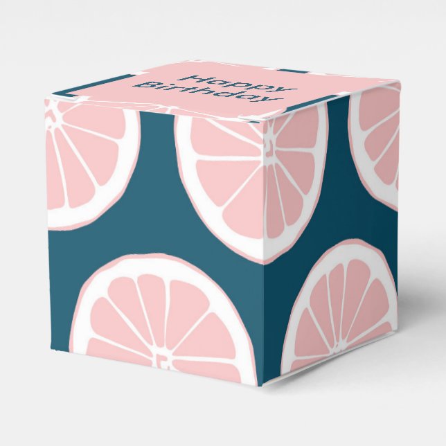 Citrus Slices with Personalised Nameplate Favour Box (Front Side)