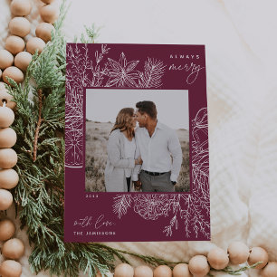 Citrus & Spice Always Merry Photo Holiday Card