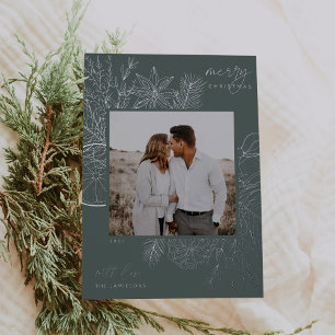Citrus & Spice   Christmas Photo Silver Foil Holiday Card