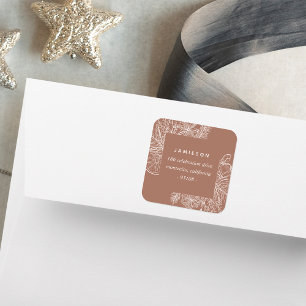 Citrus & Spice Holiday Return Address Square Sticker