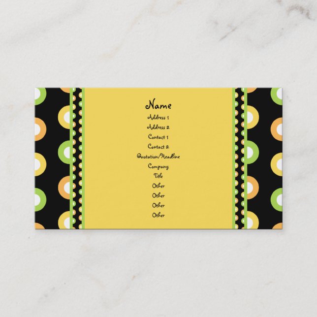 Citrus Splash Business Card (Front)