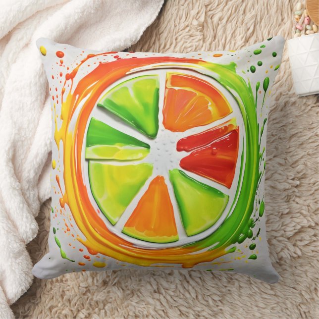 Citrus Splash Design Cushion (Blanket)