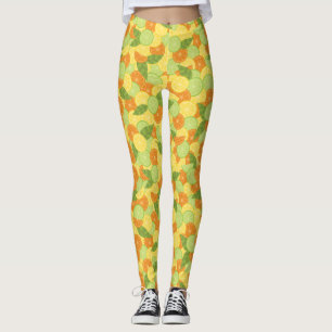 Citrus Splash Illustration Leggings