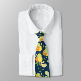 Citrus Splash Illustration Tie