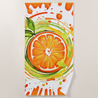 Citrus Splash of Joy Beach Towel