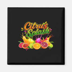 Citrus splash summer vacation fruit graphic magnet