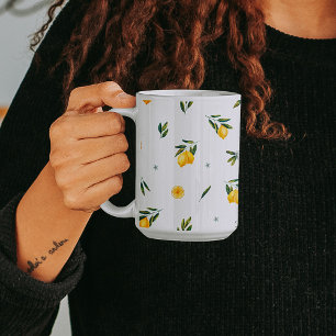Citrus Squeeze Yellow Watercolor Lemons Mug