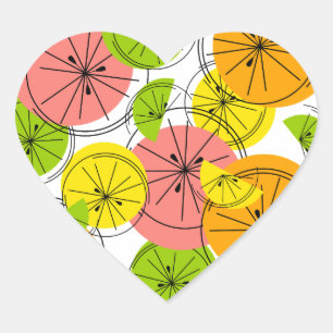 Citrus sticker heart