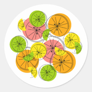 Citrus sticker round