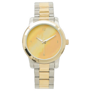 Citrus Sunny Orange Watercolor Pattern Watch
