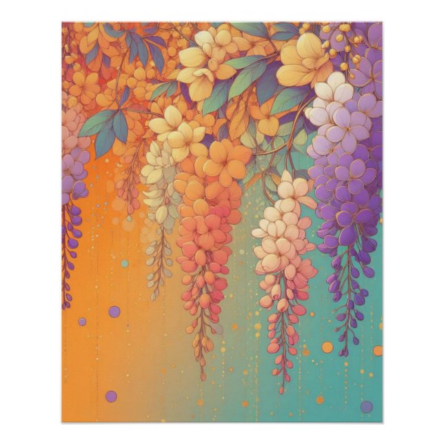 Citrus Sunset Wisteria Poster (Front)