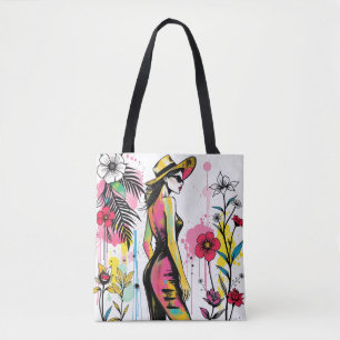 Citrus Teal Street Art Gallery illustration 🌟 Tote Bag
