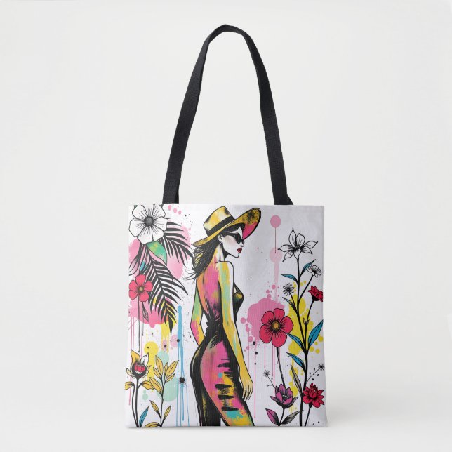 Citrus Teal Street Art Gallery illustration 🌟  Tote Bag (Front)