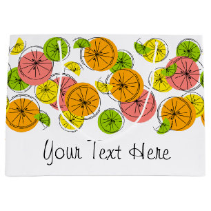 Citrus Text gift bag large