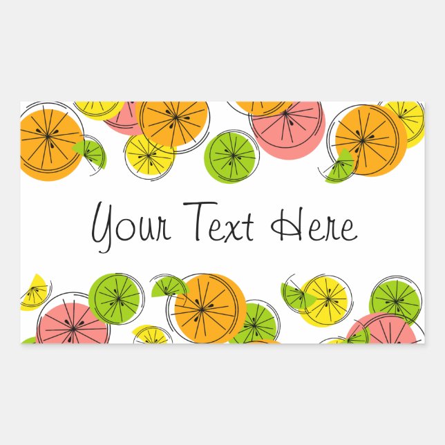Citrus Text sticker rectangle (Front)