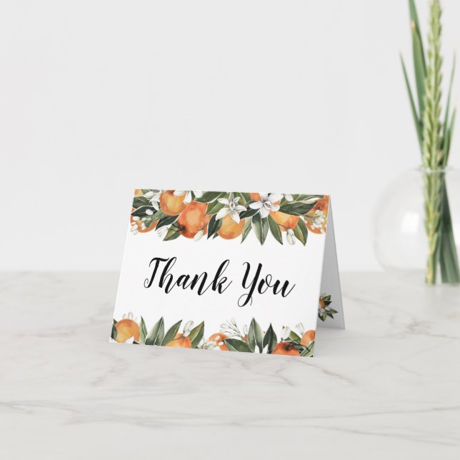 Citrus Thank You Cards Citrus Bridal Shower (Front)