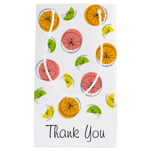Citrus Thank You gift bag small (Front)