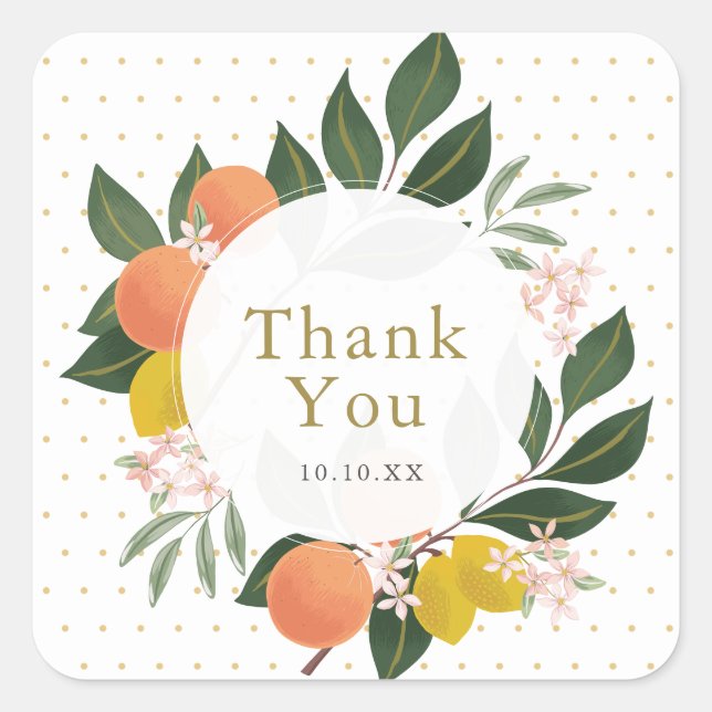 Citrus Thank You sticker (Front)