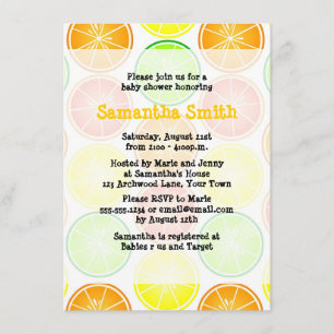 Citrus Themed Baby Shower Invitation
