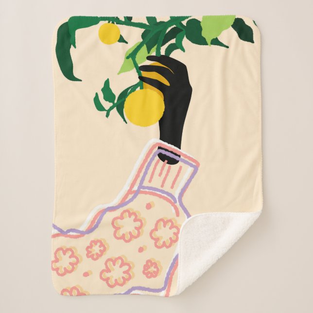Citrus Touch Sherpa Blanket (Front)