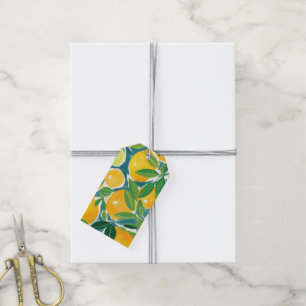 Citrus Tree Artisan Lemons Oranges Limes Colourful Gift Tags
