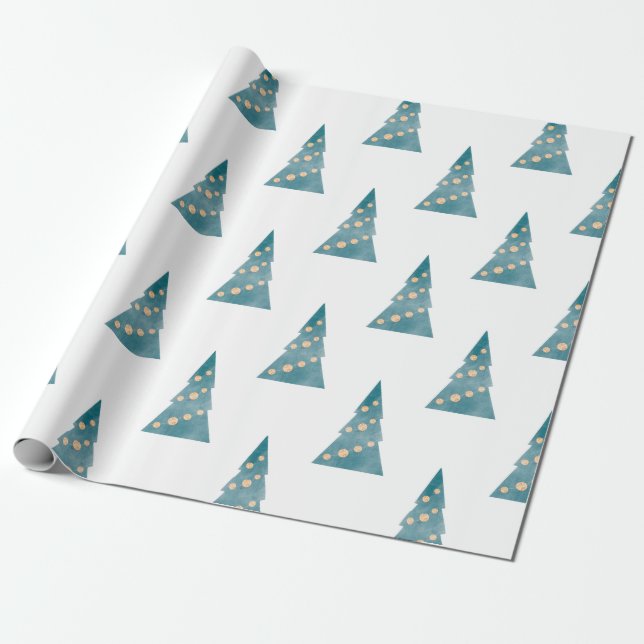 Citrus Tree Garland Wrapping Paper (Unrolled)
