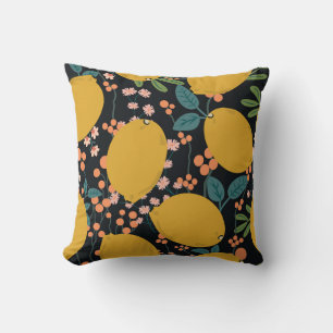 Citrus Tree Hand Drawn: Vintage Cushion