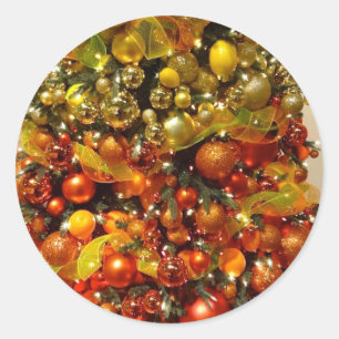 Citrus Tree Photo Christmas Sticker From Florida