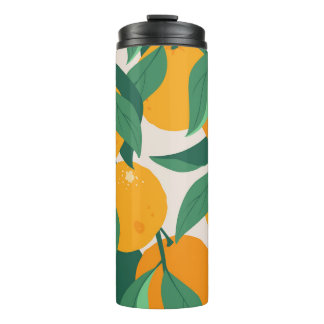 Citrus Tree: Summer Hand Drawn Thermal Tumbler