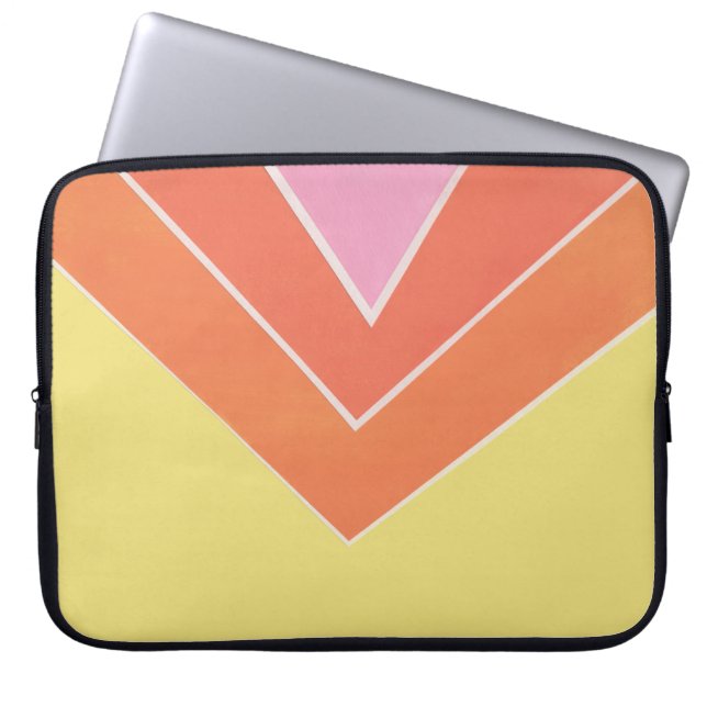 Citrus Triangles Laptop Sleeve (Front)