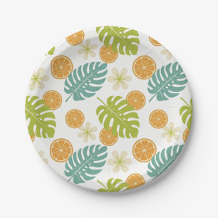 Citrus Tropical Paper Plate