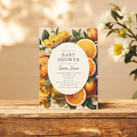 Citrus Vibrant Bloom Cottagecore Baby Shower