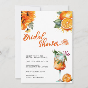 Citrus   Watercolor Bridal Shower  Invitation