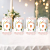 Citrus Watercolor Monogram Wedding Bridal Party