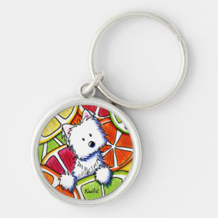 Citrus Westie KiniArt Keychain