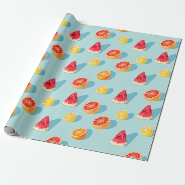 Citrus Wrapping Paper (Unrolled)