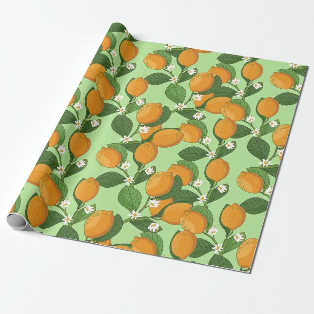 Citrus Wrapping Paper (Unrolled)
