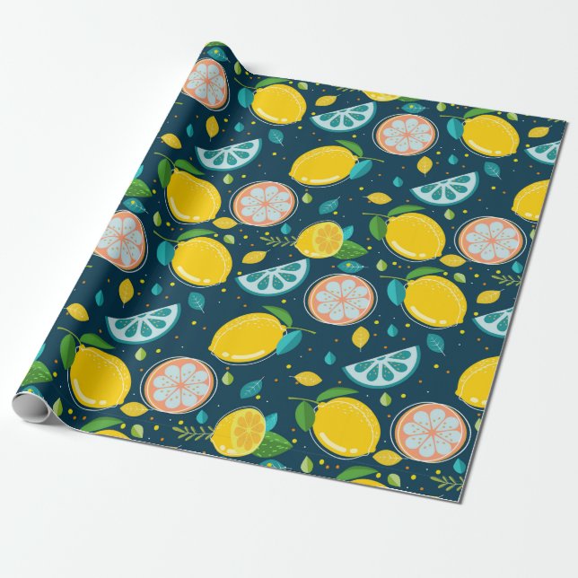 Citrus Wrapping Paper (Unrolled)