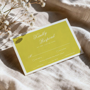 Citrus Yellow Island Old Money RSVP Card