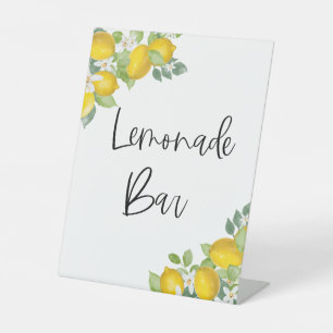 Citrus Yellow Lemon Party Lemonade Bar Sign