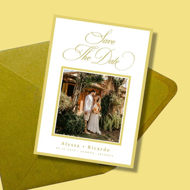 Citrus Yellow Summer Island Destination Wedding Save The Date (Creator Uploaded)