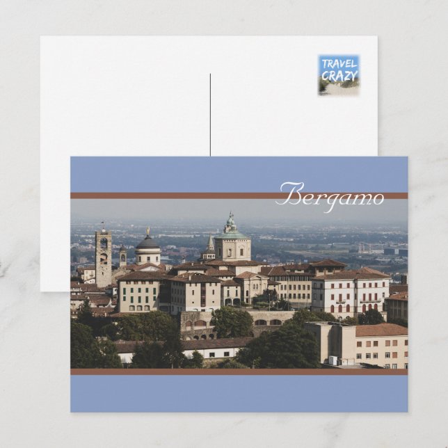 Città Alta Panorama, Bergamo, Italy Postcard (Front/Back)