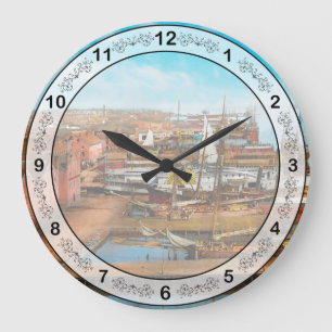 City - Alexandria VA - A view from Pioneer Mill Large Clock