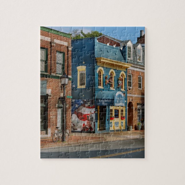 City - Alexandria, VA - King Street Blues Jigsaw Puzzle (Vertical)