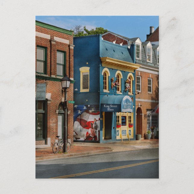 City - Alexandria, VA - King Street Blues Postcard (Front)